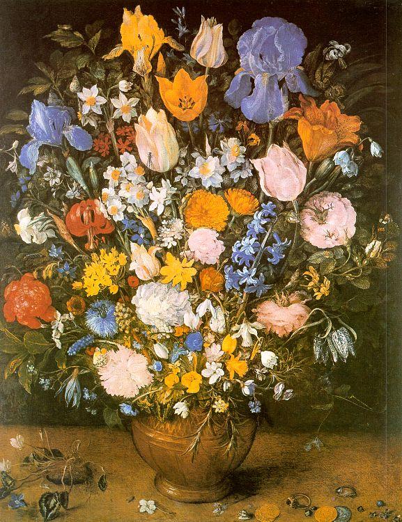 Jan Brueghel Bouquet of Flowers in a Clay Vase China oil painting art